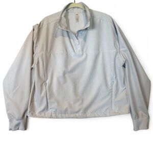Yogalicious Light Gray Quarter-Zip Pullover  Women’s XL Athleisure Top